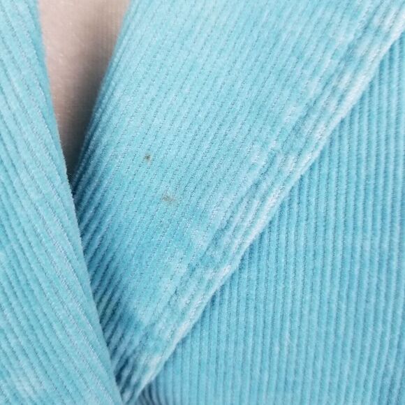 Vintage Retro 80s Style Liz Claiborne Blue Corduroy Coat Jacket 16P - Picture 7 of 11